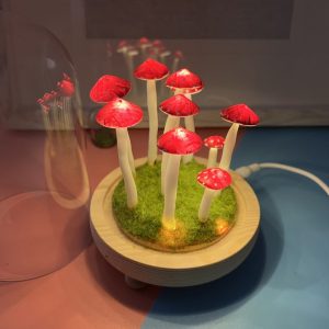 Lovely Red Mushroom Colored Night Light