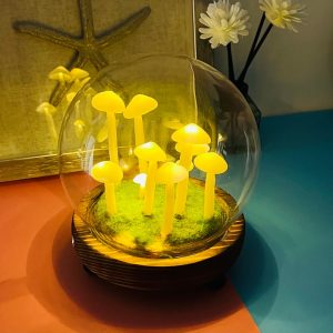 Cute Yellow Mushroom Night Light Sleep