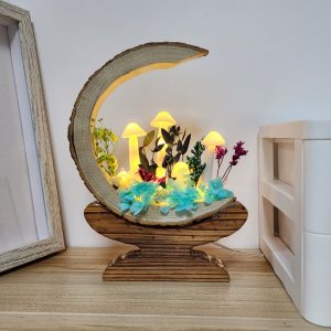 Moon & Dried Flower Decorative Lamp