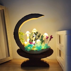 Moon & Dried Flower Decorative Lamp