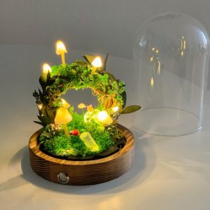 Cute Mushroom Fairy Lamp with Crystal Magic Mushroom Lamp