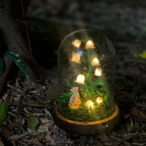 Lily of the Valley Night Light Cat & Flower Lights Wild Mushroom Lamp