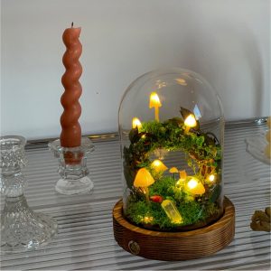 Cute Mushroom Fairy Lamp with Crystal Magic Mushroom Lamp