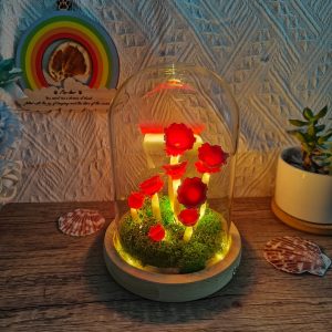 Red Quirky Mushroom Lamp