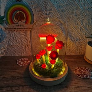 Red Quirky Mushroom Lamp