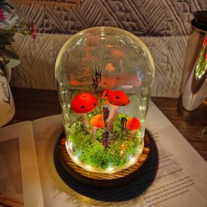 Crystal Orange Forest Mushroom Light