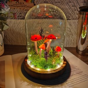 Crystal Orange Forest Mushroom Light