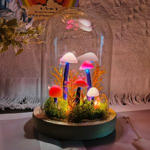 Dried Flower Mushroom Fairy Night Light