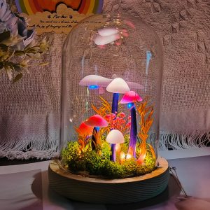 Dried Flower Mushroom Fairy Night Light