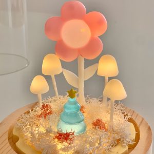 Cute Sunflower Night Lamp & Mushroom Night Light