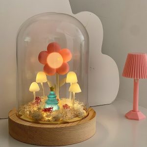 Cute Sunflower Night Lamp & Mushroom Night Light