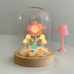 Cute Sunflower Night Lamp & Mushroom Night Light