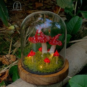 Red Poisonous Vintage Mushroom Lamp