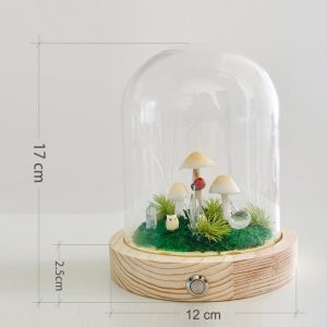 Natural Quartz Crystal Cute Mushroom Lamp