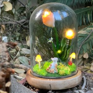 Tulip lamp Mushroom Lamp Cute Cat & Birth Flower Lamp