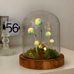 Wild Growing Mushrooms Lamp with ladybug