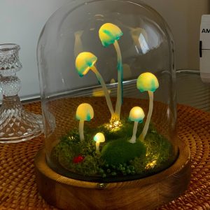 Wild Growing Mushrooms Lamp with ladybug