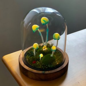 Wild Growing Mushrooms Lamp with ladybug