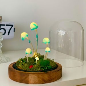 Wild Growing Mushrooms Lamp with ladybug