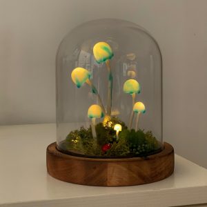 Wild Growing Mushrooms Lamp with ladybug