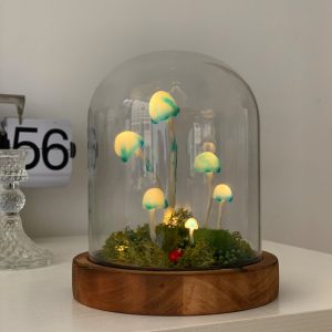 Wild Growing Mushrooms Lamp with ladybug