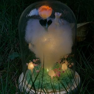 Rose Night Light Cat & Birth Flower Lamp