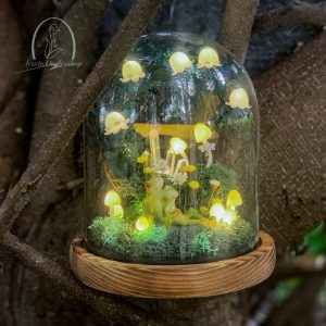 Lily of the Valley Lamp, Cute Frog & Mushroom Night Light