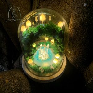 Whimsical Forest & Ocean Mushroom Lamp