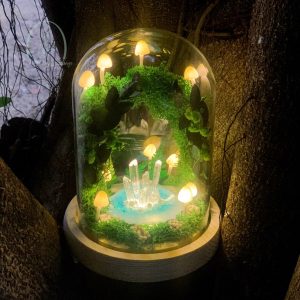 Whimsical Forest & Ocean Mushroom Lamp