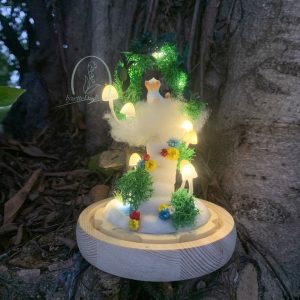 Cat and Mushroom Night Light Pet Sympathy Memorial Gift