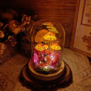 The Color of Sunset Yellowish Red Fantasy Mushroom  Lamp ( 3 pcs)