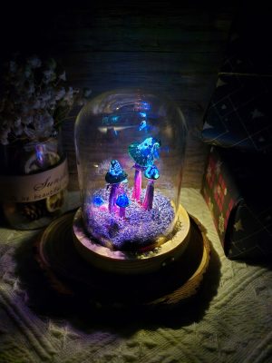 Enchanted Serenity Mushroom Lamp Hand Painted Creative for Home Decor ( 3 pcs)