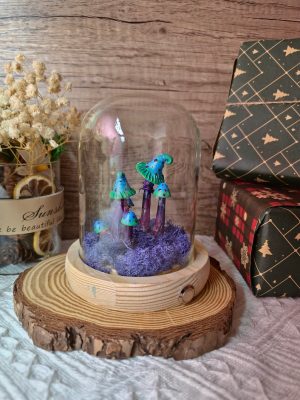 Enchanted Serenity Mushroom Lamp Hand Painted Creative for Home Decor ( 3 pcs)