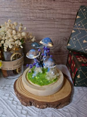 Wonderland Mushroom Room Lamp Dried Flower Night Light ( 2 pcs)