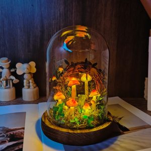 Hand Painted Forest Mushroom Lamp