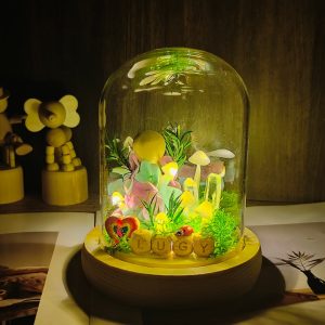 Custom Wording with Crystal Mushroom Lamp